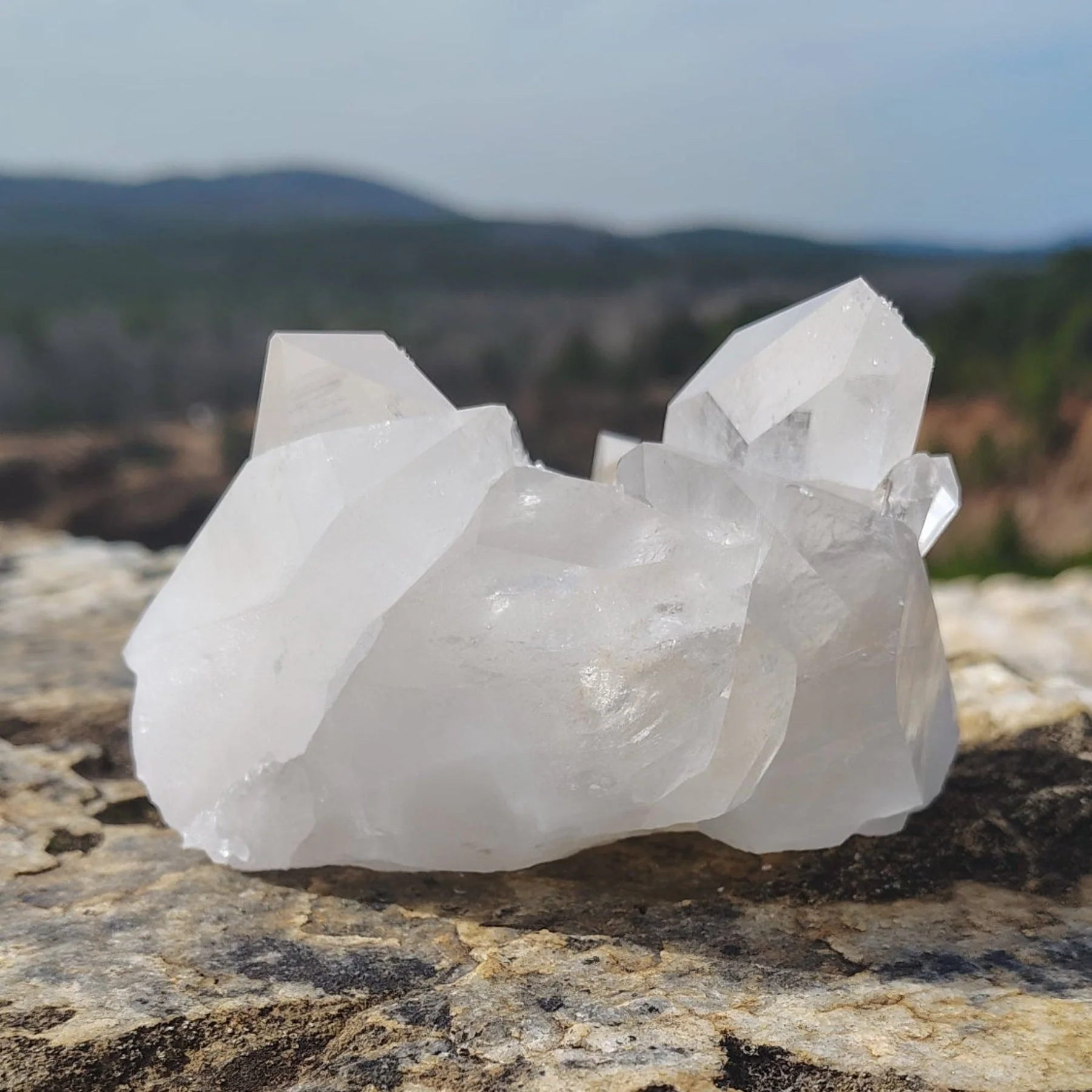 Minerals Quartz Clear Cluster Of Crystals - Image 3