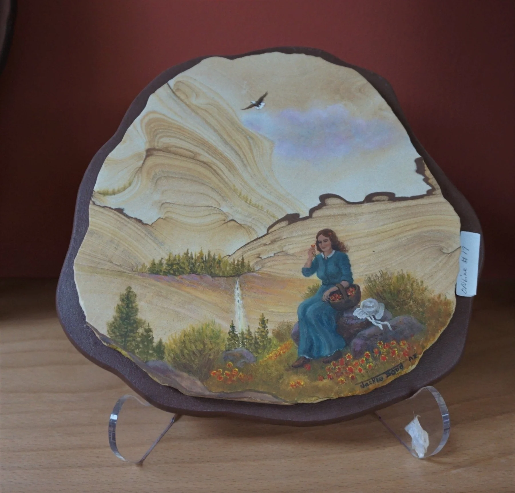 Sandstone Painted Wall Art Southwest Style Soaring Eagle - Image 3